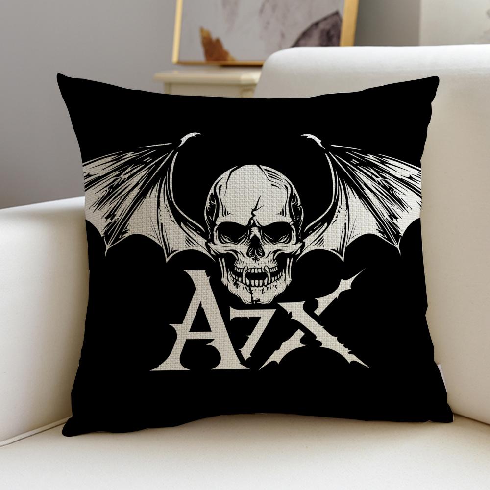 Metal AAvenged SevenfoldS Cushion Cover Breathable and skinfriendly linen pillowcase square removable and washable cushion