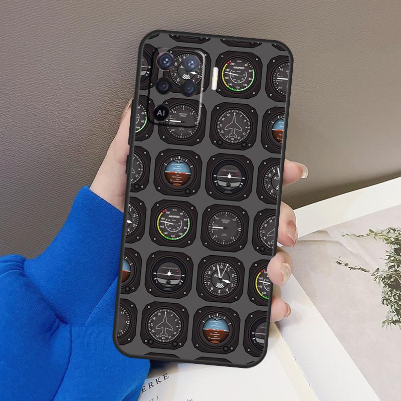 Aviation Aeroplane Pilot Cockpit For OPPO Find X3 X5 Pro A9 A5 A31 2020 A15 A16 A52 A72 A1K A83 A91 A54 A74 A94 A53S Case