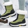 2025 Women's High-Top Fleece-Lined Winter Snow Boots - Plus Size, Warm, Anti-Slip Travel Footwear