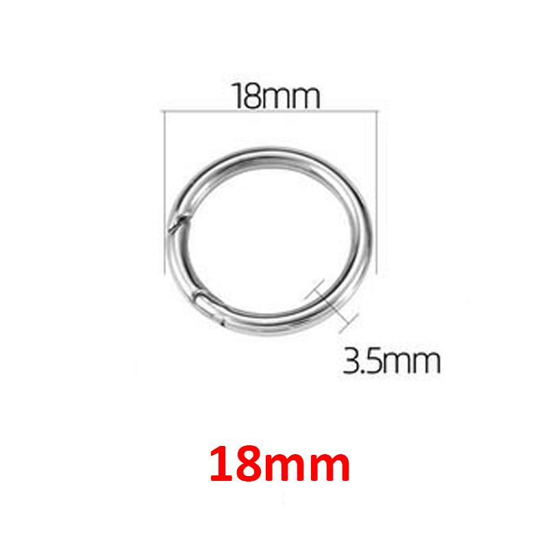2pcs/1pc Stainless Steel Keyring Spring Clasps for Keychain Key Holder Polishing Openable Round Ring Carabiner Jewelry DIY