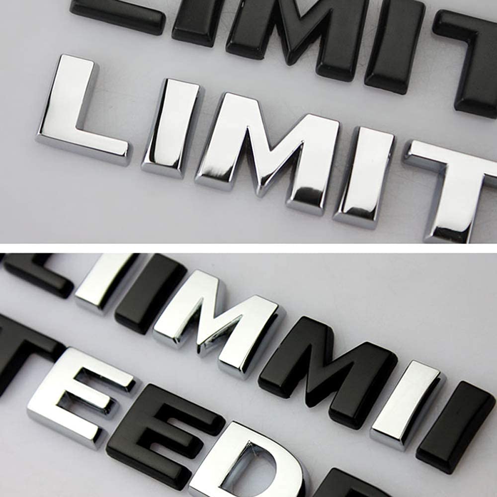 Dsycar 3D Nálepka Chromové Logo 4 X 4 Znak Logo Nálepka Štítek Odznak Dekorace pro Jeep Grand Cherokee Wrangler Compass Černá "LIMITED" C0622#Černá