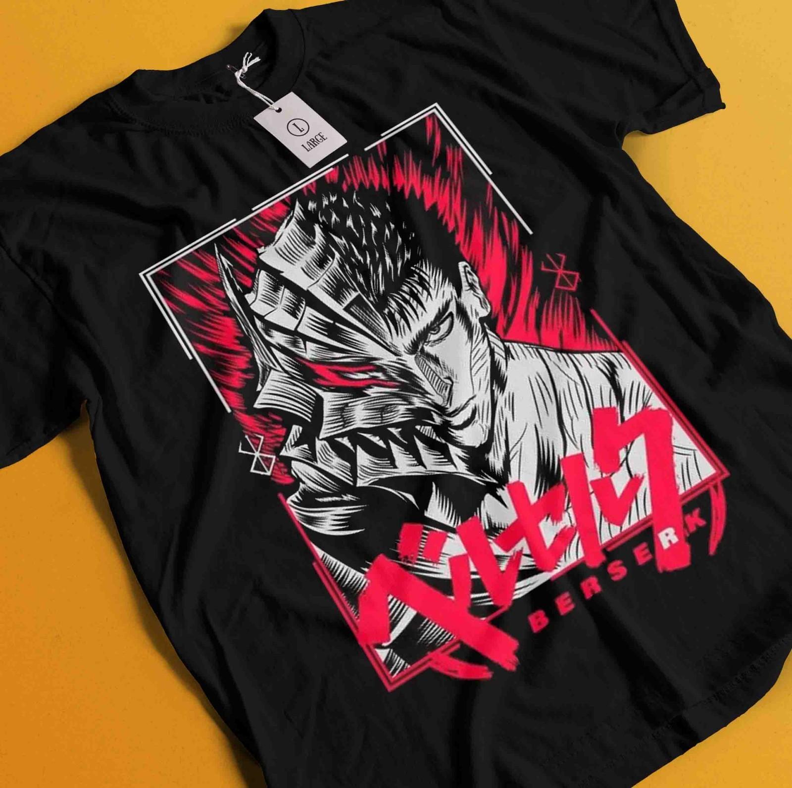 

Berserk T-Shirt Mens Womens Tees Top Guts Shirt Griffith Tshirt Casca Tee Warrior Anime Manga Farnese M