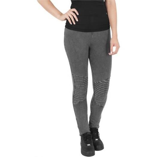 Damen Denim Jersey Legging Urban Classics Grau