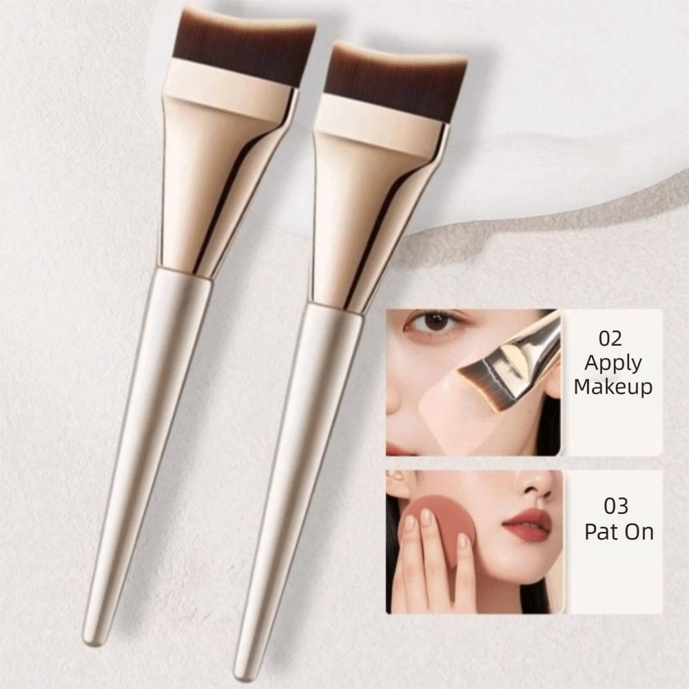 Skin-friendly Liquid Foundation Brush Dense Bristle Flat Concealer Brush  Beauty Tools