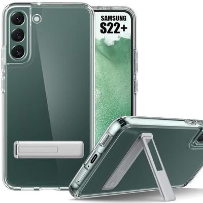 Silicone Case - Booling - for Samsung Galaxy S22+ - Transparent - Adjustable 95° Stand - Flexible