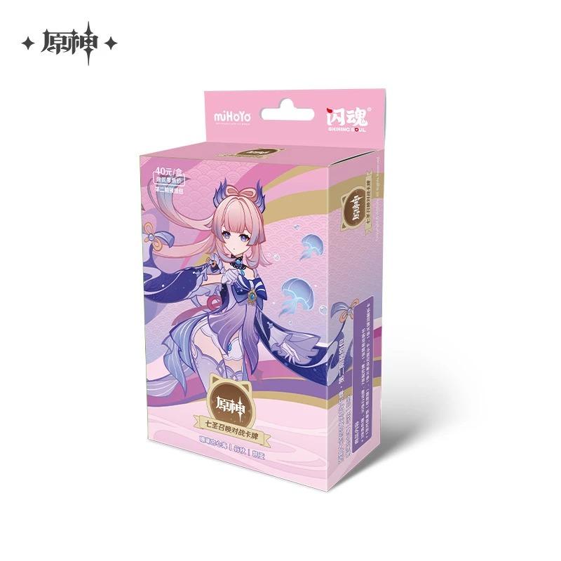 Original Genshin Impact Karte Genius Invokation TCG Kampfkarte Hu Tao Raiden Shogun Anime Charakter Sammelkarte Kinderspielzeug Geschenk