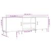 TV Cabinet Smoked Oak 150 x 30 x 50 cm Wood Based Panel