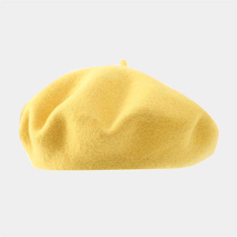 Solid Color Wool Beret Girls Winter Versatile Bud Hat Japanese Literary and Retro Painter Hat