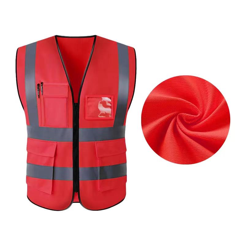 Reflective Multi-Pocket Safety Vest for Construction, Cycling, and Sanitation Workers