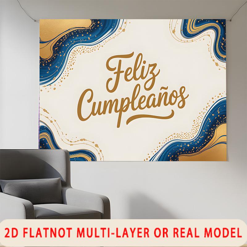 Party Backdrop Birthday Blue Photo Booth Background Front Door Decor