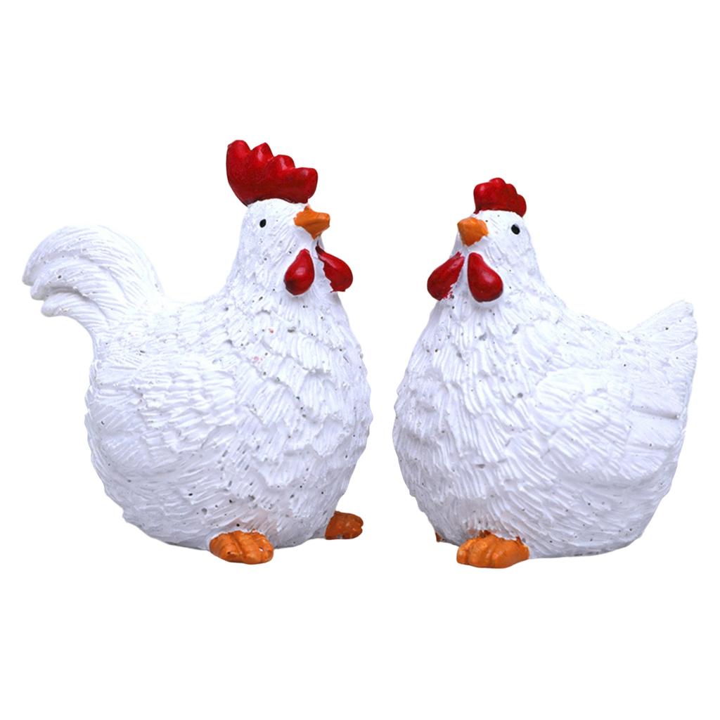 2pcs/set Easter Independent Adorable Chick Set Indoor/Outdoor Decorative Resin Ornament