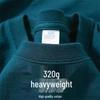 320g Heavyweight American Style Pure Cotton Unisex T-shirt - Thick, Non-Transparent, Summer Loose Fit, Pure White