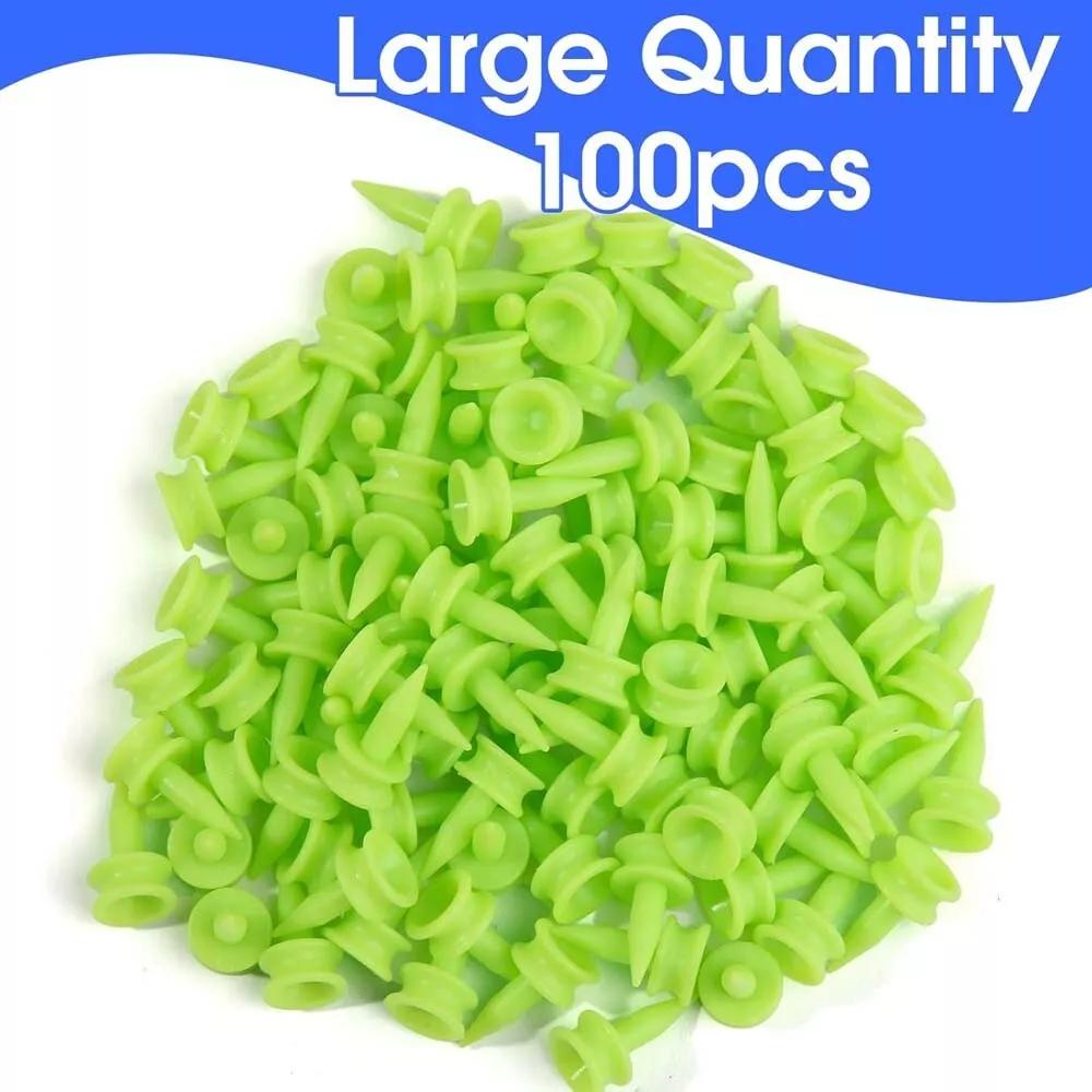 Plastic Tees Strong Golf Tees Castle Tees Plastic Golf Accessories For Driving Range Amateur Golf Training зелёный