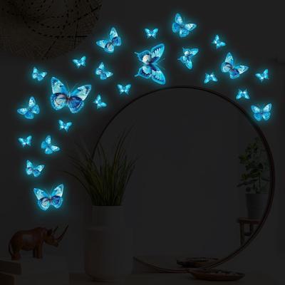Im Dunkeln leuchtender Schmetterling Wandaufkleber für Familienzimmer