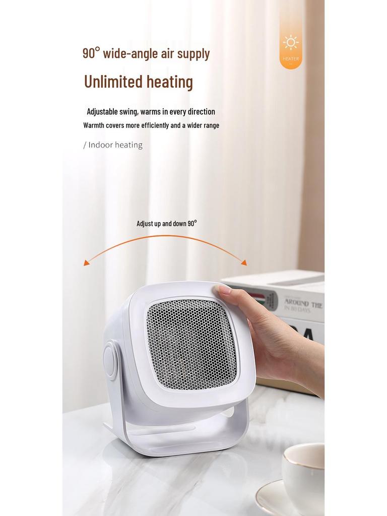 European & American Standard Portable Desktop Heater for Home & Dorm - Quick Heating Compact Electric Heater