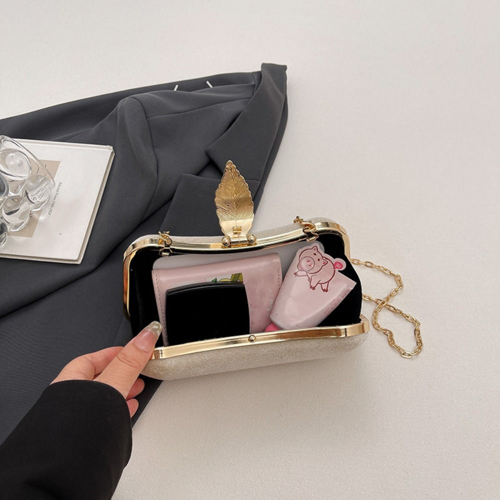 French Large Capacity Evening Banquet Bag Phone Pouch Single Shoulder Box Handbag Make Up Storage Ladies Clutch Bag Women