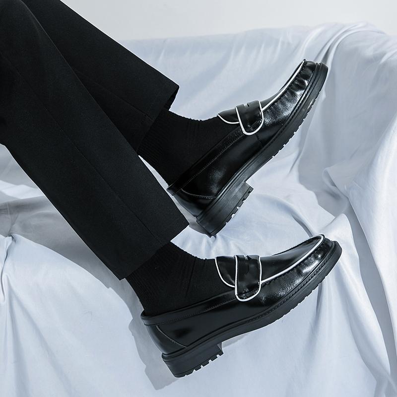 Men Loafers Street Style Shoes Thick Sole Formal Business Wedding Dress Prom Tuxedo Party Shoes Large Size