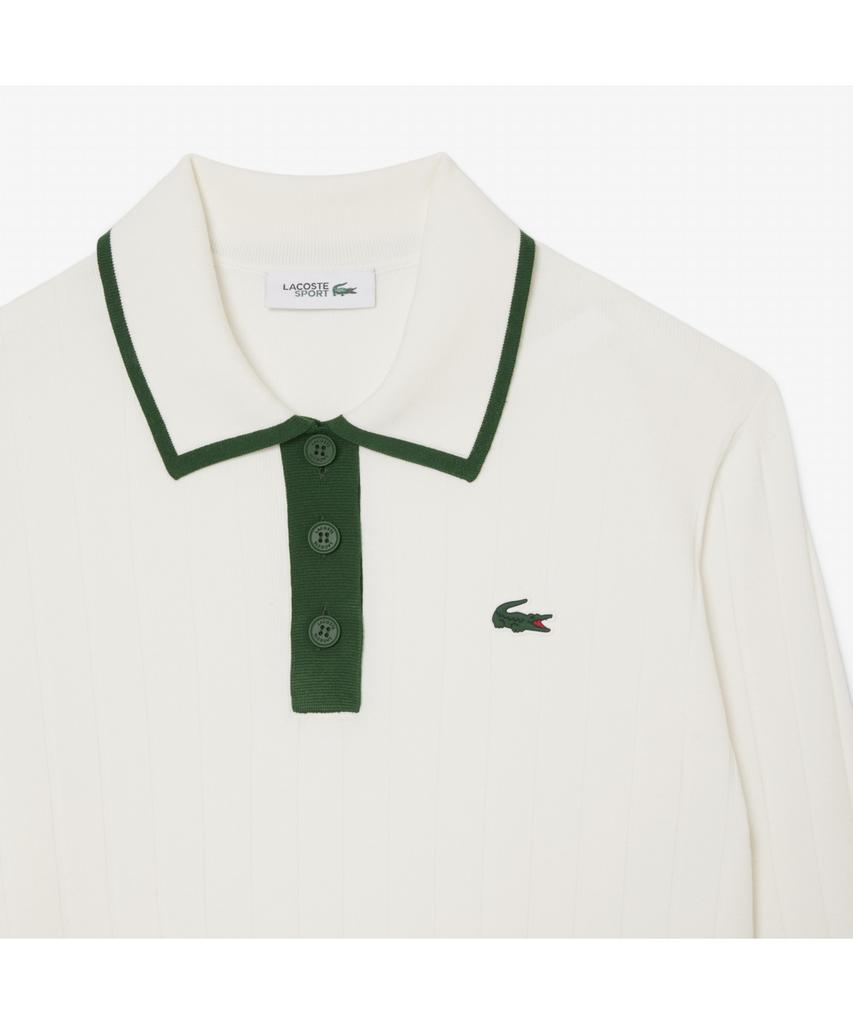 LACOSTE Damen Golfkragen mit Streifen Langarm Pullover Poloshirt Af8544-55N X0N