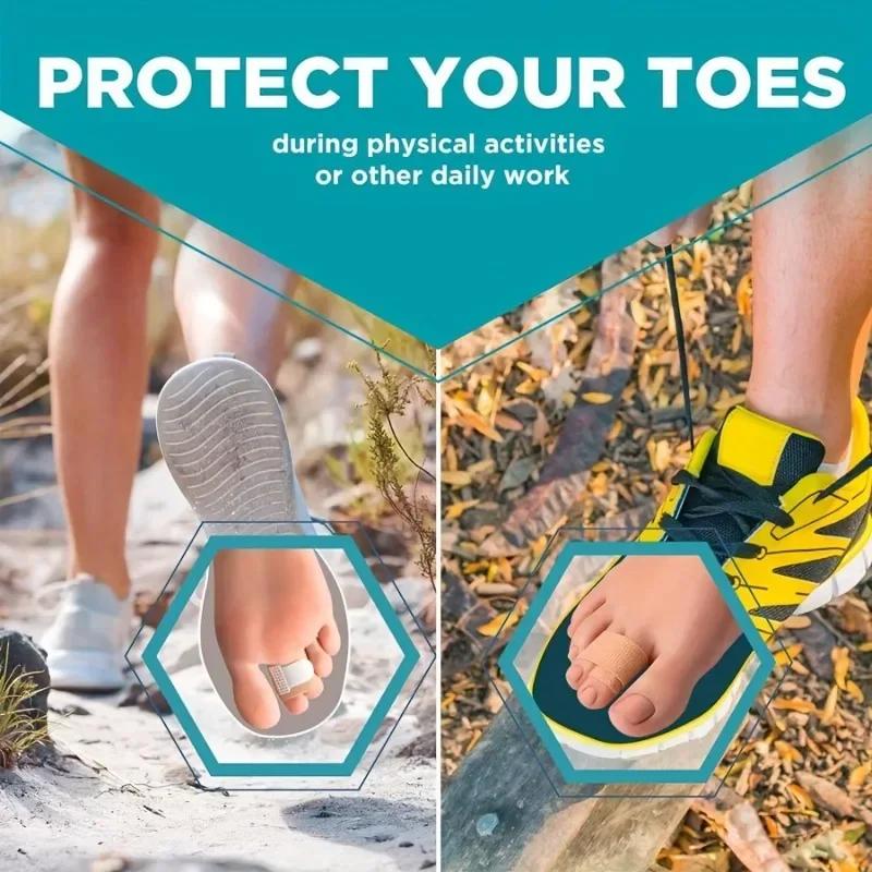 Reusable Hammer Toe Straightener, Toe Splints Cushions Bandages, For Correcting Crooked & Overlapping Toes Protector