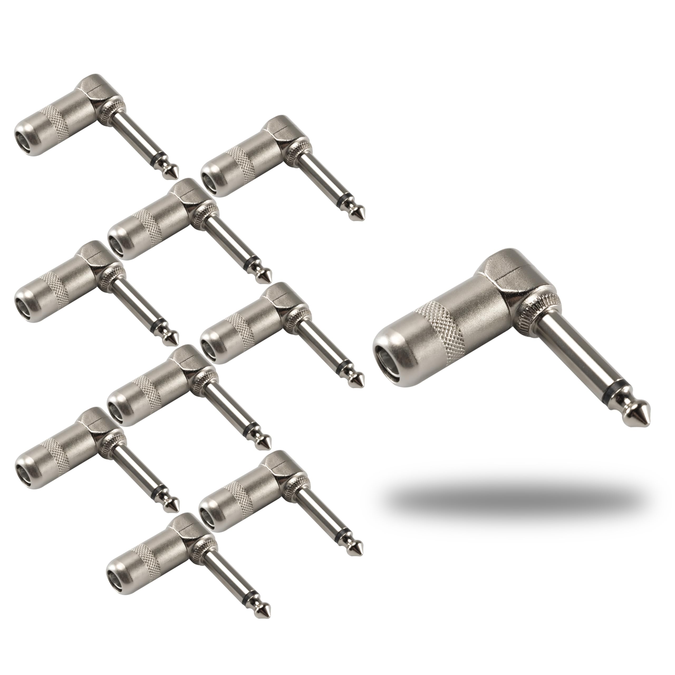 

ALL4PRO Мини-разъем-штекер с углом 90 градусов для аудио-гитарных педалей эффектов 6,35 мм (X065R)