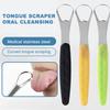 Hollow Hole Tongue Cleaner Double Side Lightweight Tongue Scraper Oral Brush with Portable Case for Travel