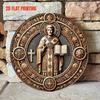 Round Metal Painting for Cafe Kitchen Living Room Hallway