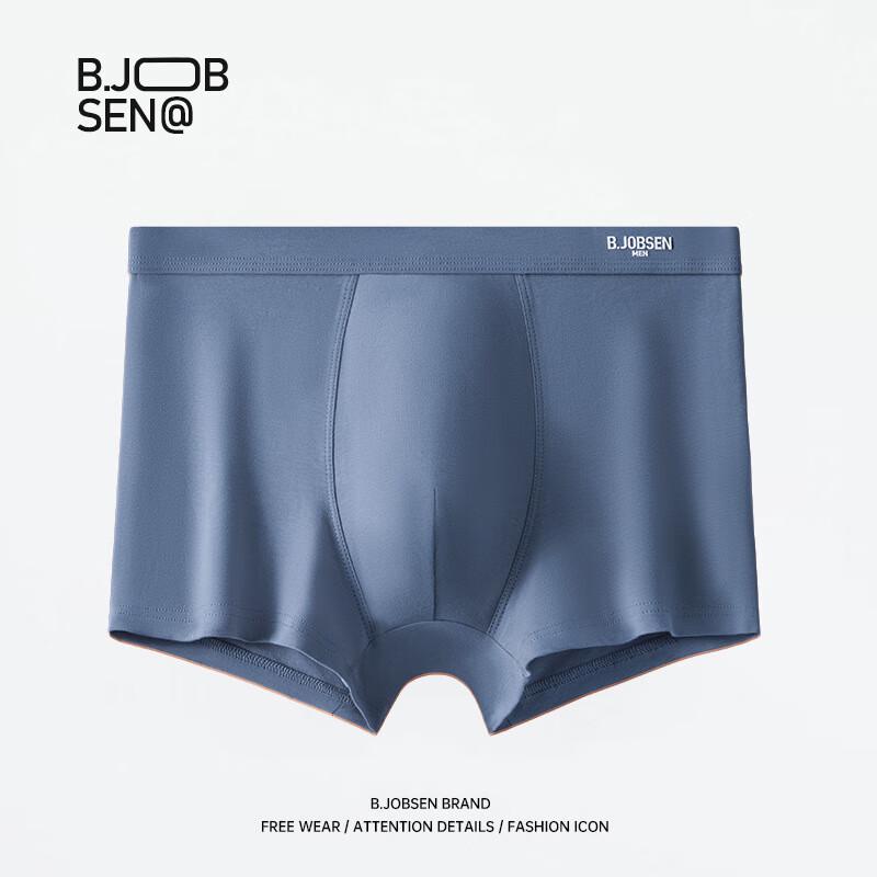 B.JOBSEN Men's Antibacterial Breathable Pure Cotton Boxer Briefs (2-Pack)