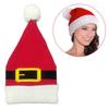 Fashion Fur Pom Poms Christmas Hat Thick Plush Santa Claus Cap Holiday Winter Xmas Gifts for Adults