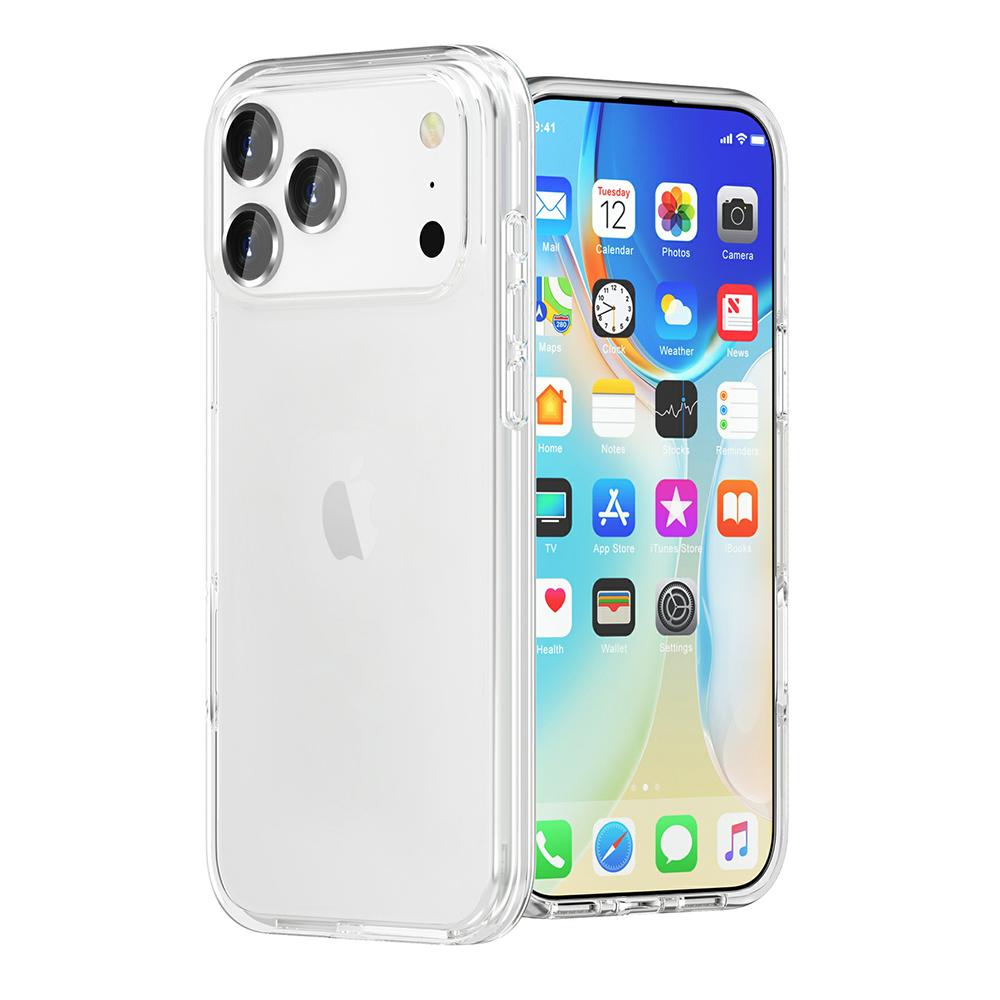 For iPhone 17 Pro Max Case PC + TPU Shockproof Clear Phone Cover