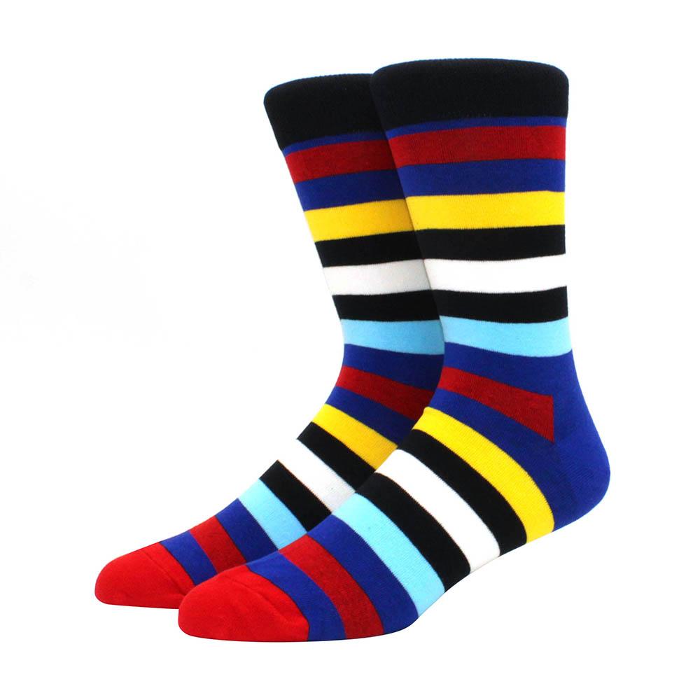 High quality geometric pattern men's socks irregular polka dot casual calf socks