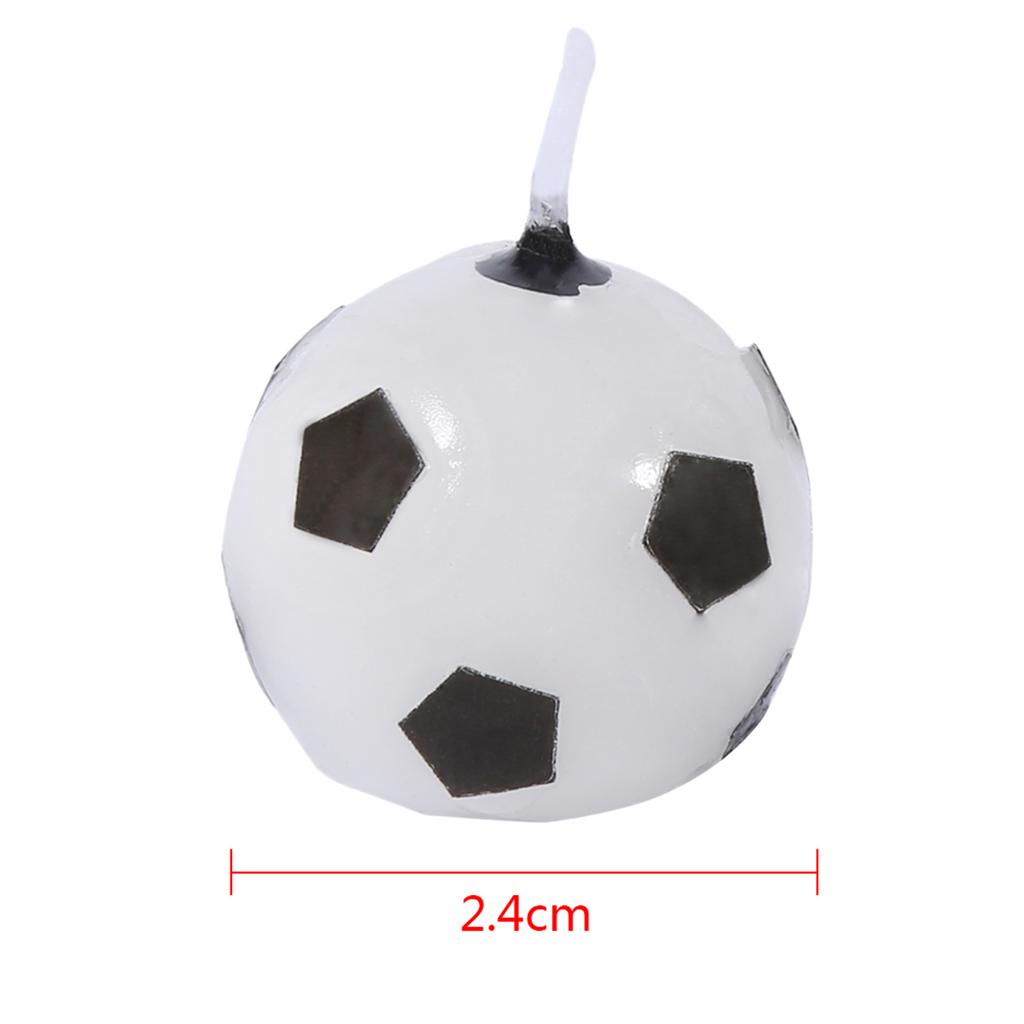 6Pcs Cute Soccer Ball Football Birthday Party Cake Candles Decorations Supplies For Kids
