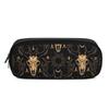 Minimalist PU Leather Large Capacity Pen Pouch with Easy Clean Surface for Compact Travel Storage