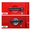 Chrome Door Handle Bowl Bezel Decal Cover Trims For Jeep Wrangler JK JKU 2007-17