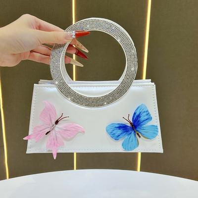 Bolso de Mano Mariposa, Bolso de Mano de Moda, Bolso de Cena de Lujo Ligero para Dama, Bolso Cruzado