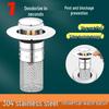 Universal 304 Steel Pop-Up Drain Filter: Anti-Insect, Anti-Odor, Anti-Clog Basin Mesh