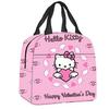 Hello Kitty Lunch Bag Large Capacity Rice Bag Bento Bag Tote Bag Waterproof Lunch Box Insulation Bag