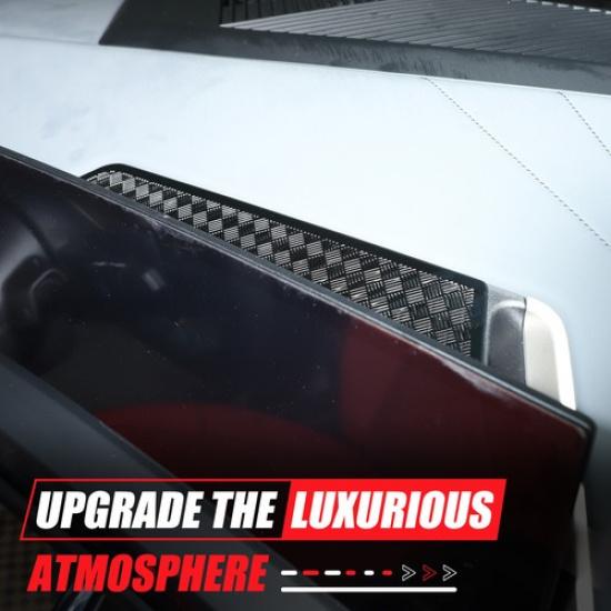 Black Steel Center Console Screen Back Air Outlet Mesh Trim For BMW X3 G45 2025+