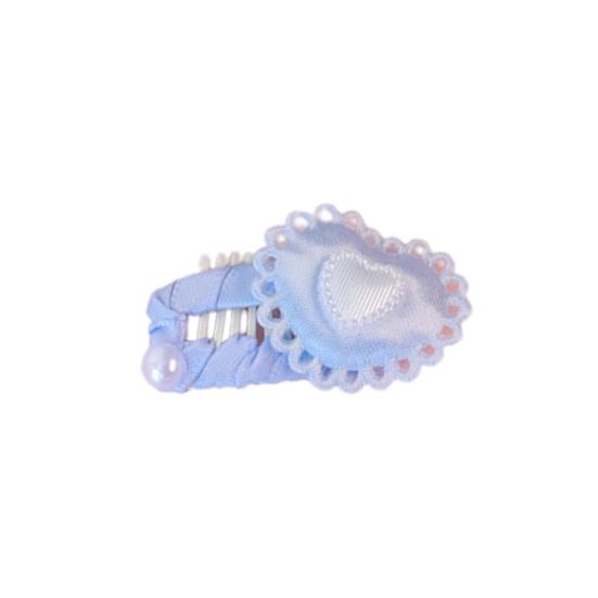 Pet Hairpin Cute 3D Heart Dog Hair Clip with Faux Pearl Long Hair Cat Macrame Heart Headdress for Small Pets Accessories