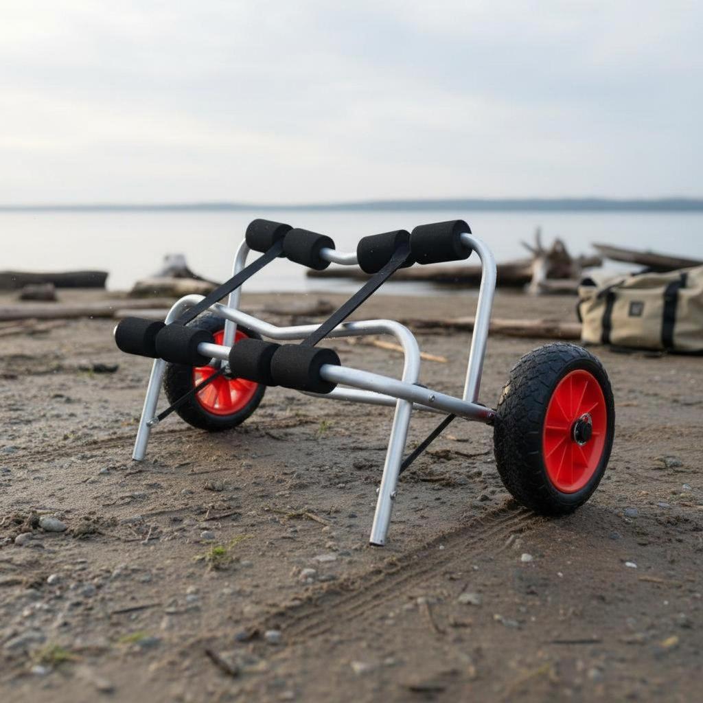 Inflatable Boat Dolly Wide Frame Paddle Trolley Foldable for Beach