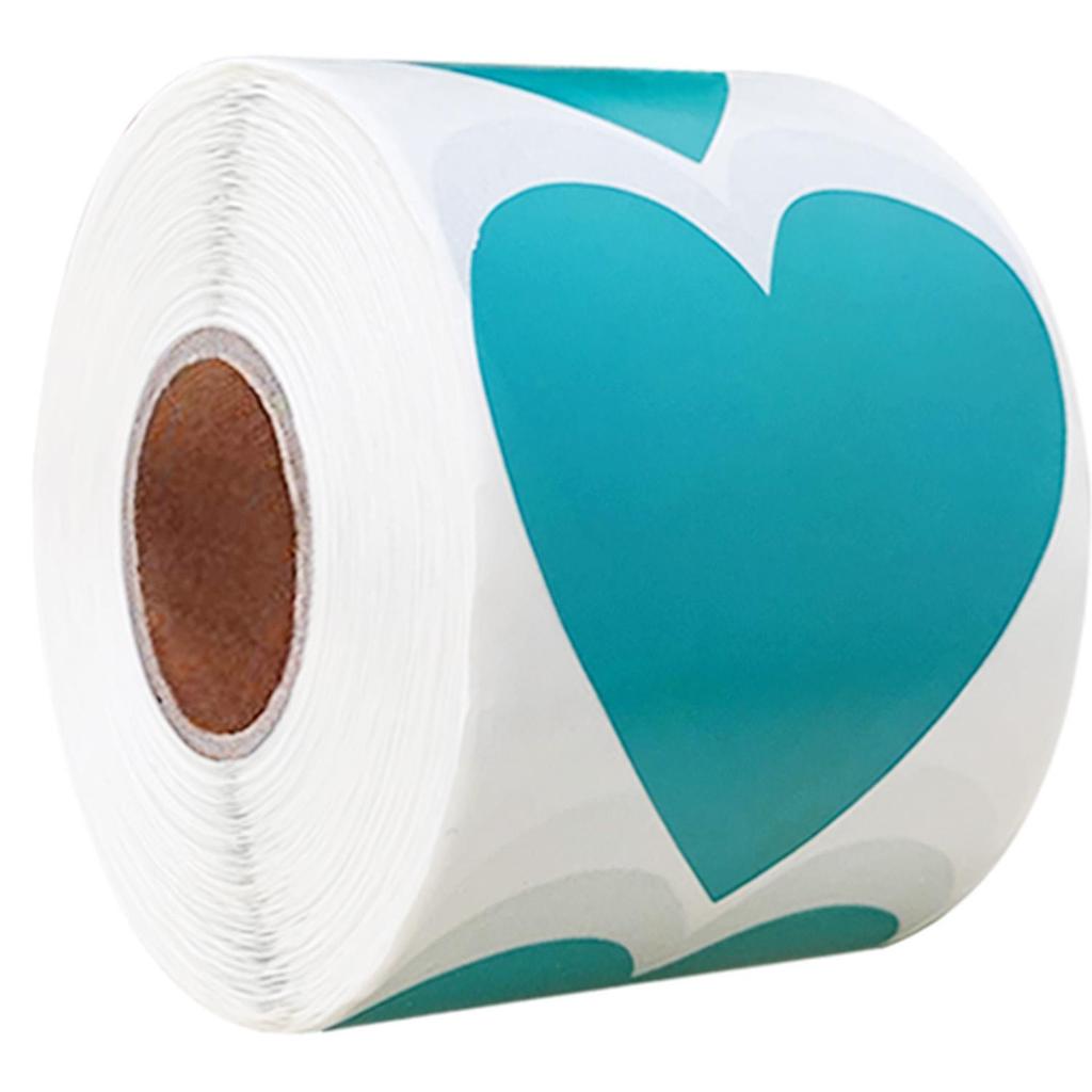 Heart-Shaped Multicolor Label Stickers: Writable, Adhesive, and Perfect for Categorizing or Decorating.