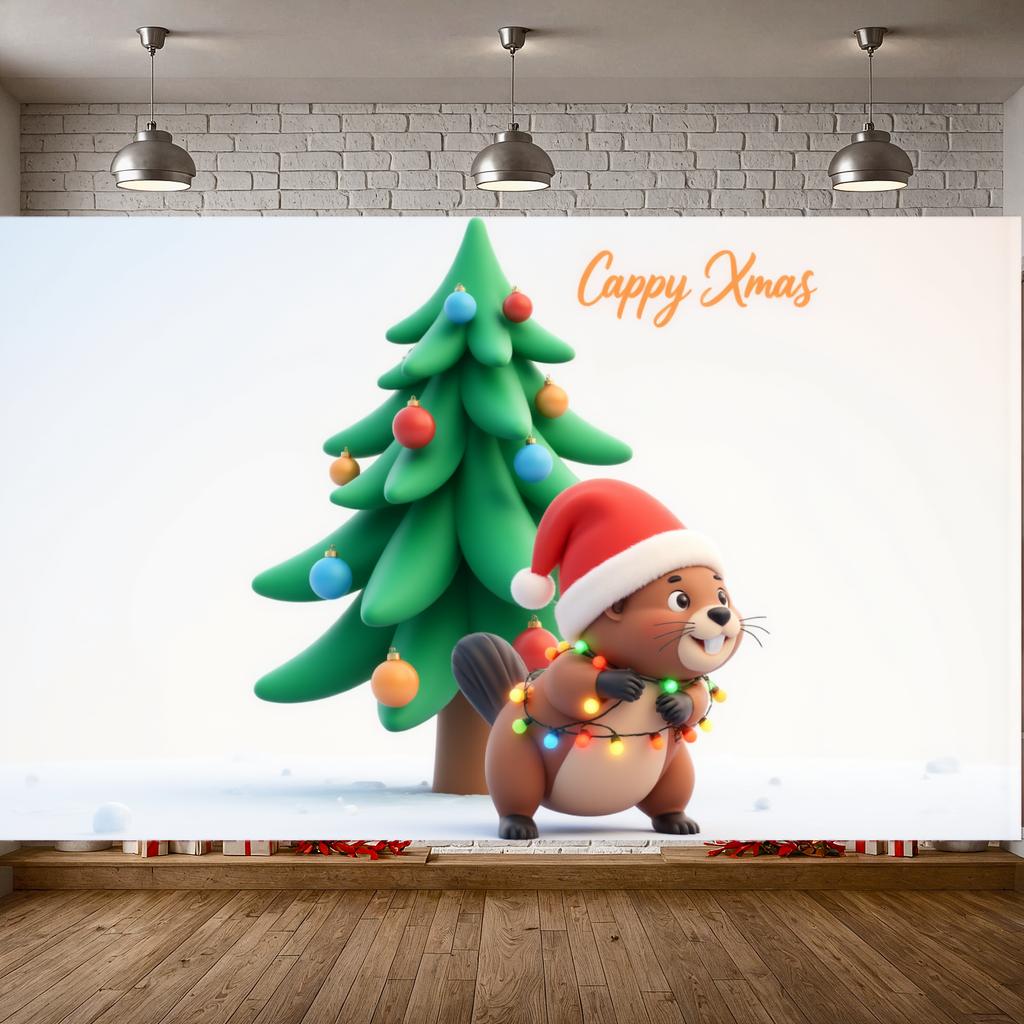 Christmas Banner Vibrant Colors Christmas Party Banner Christmas Decor Holiday Theme Animal Xmas Banner For Party Home