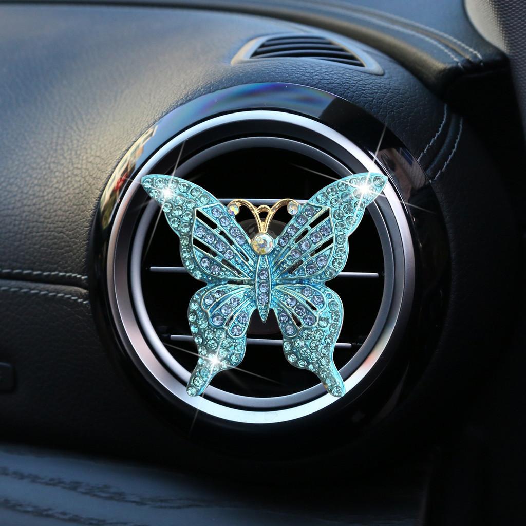

Diamond Elegant Butterfly Car Perfume Clip Metal Decorative Holder Aromatherapy StyleB