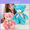 Colorful Ribbon Bow Teddy Bear Plush Toy Stuffed Animal Doll Decoration Gift