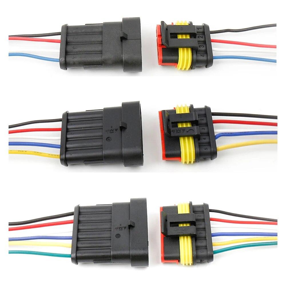 1/2/3/4/5/6 Pin Female Male Way Car Sealed Waterproof Electrical Wire Car Connector Car Plug