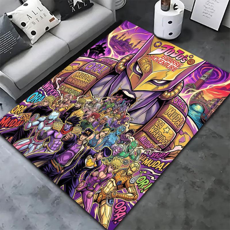 Jojos Bizarre Adventure Teppich Teppich für Wohnzimmer Schlafzimmer Zuhause Sofa Dekoration Kinder Spielen Rutschfeste Bodenmatte