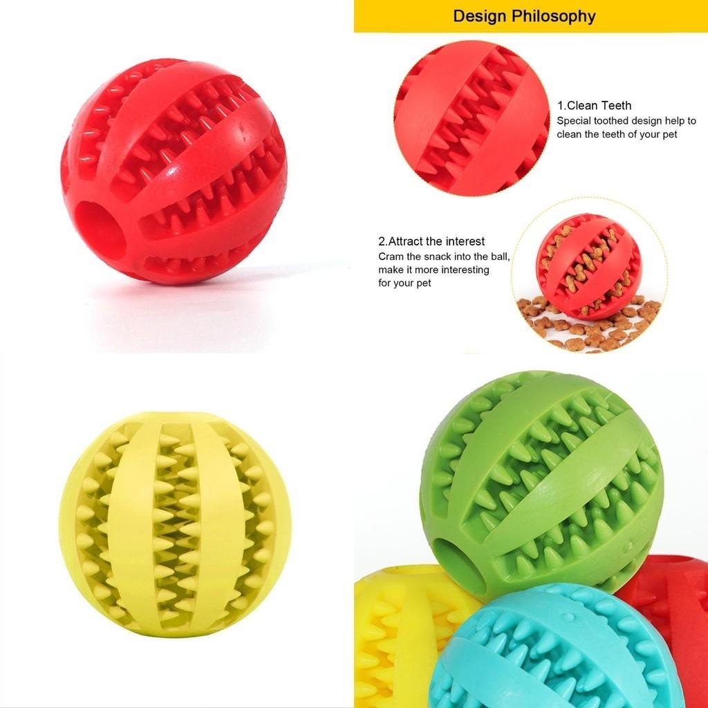 Durable Elastic Rubber Dog Toy Ball For Teeth Cleaning And Interactive Play
