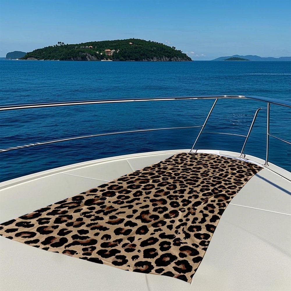Classic Leopard Print Quick Drying Bath Towel Microfiber beach towel light weight swimming camping yoga beach out