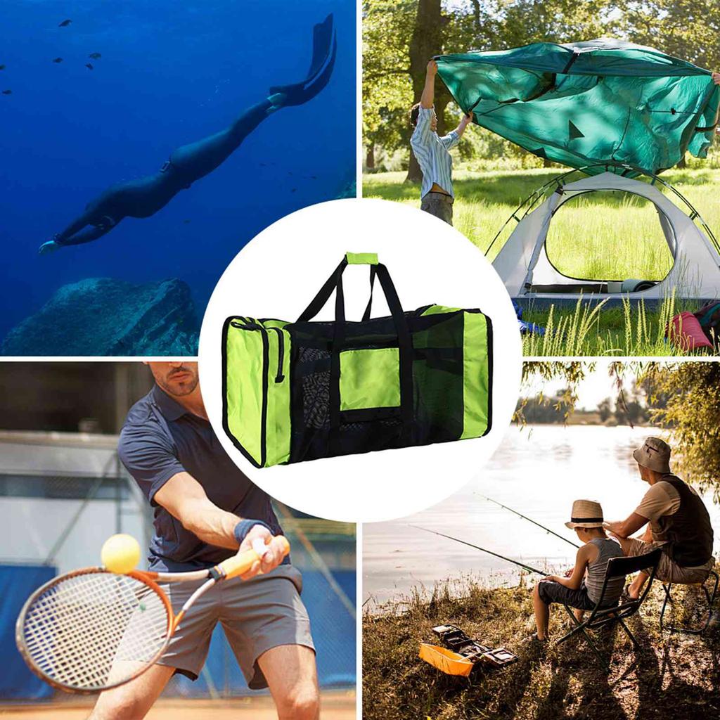 100L Mesh Duffle Gear Bag for Scuba Diving Snorkeling Swimming Beach and Sports Equipment