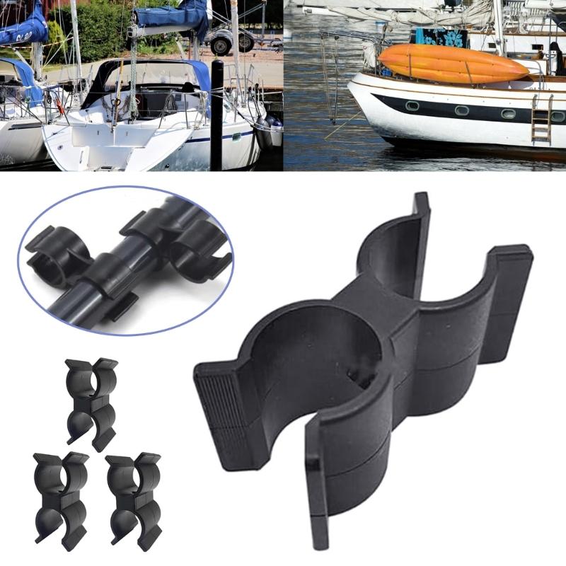 4PCS Marine Grade Nylon Tube Clamps Secure Mounting for Boat Canopy Support Rods and Deck Railings