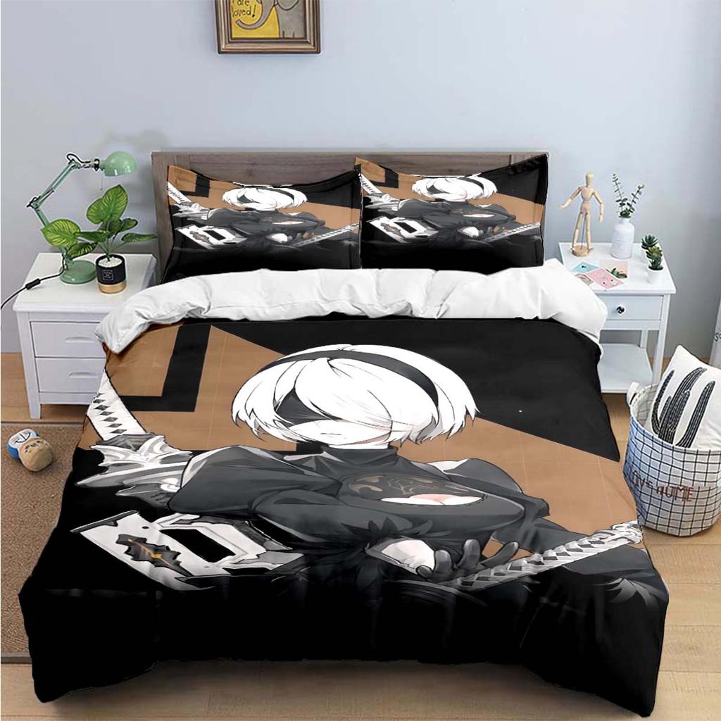 Comforter Famous Film Role A-Automata Nier Print Bedding Sets Bed Supplies Set Bed Comforter Set Bedding Set Luxury Gift